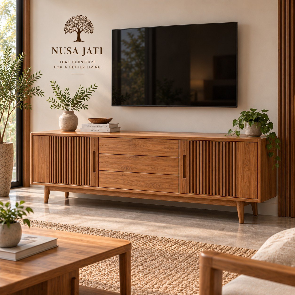 Minimalist Teak Living Room Set