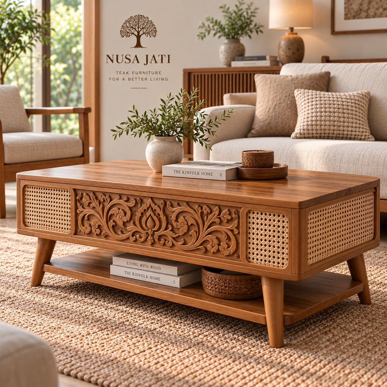 Javanese Carved Coffee Table